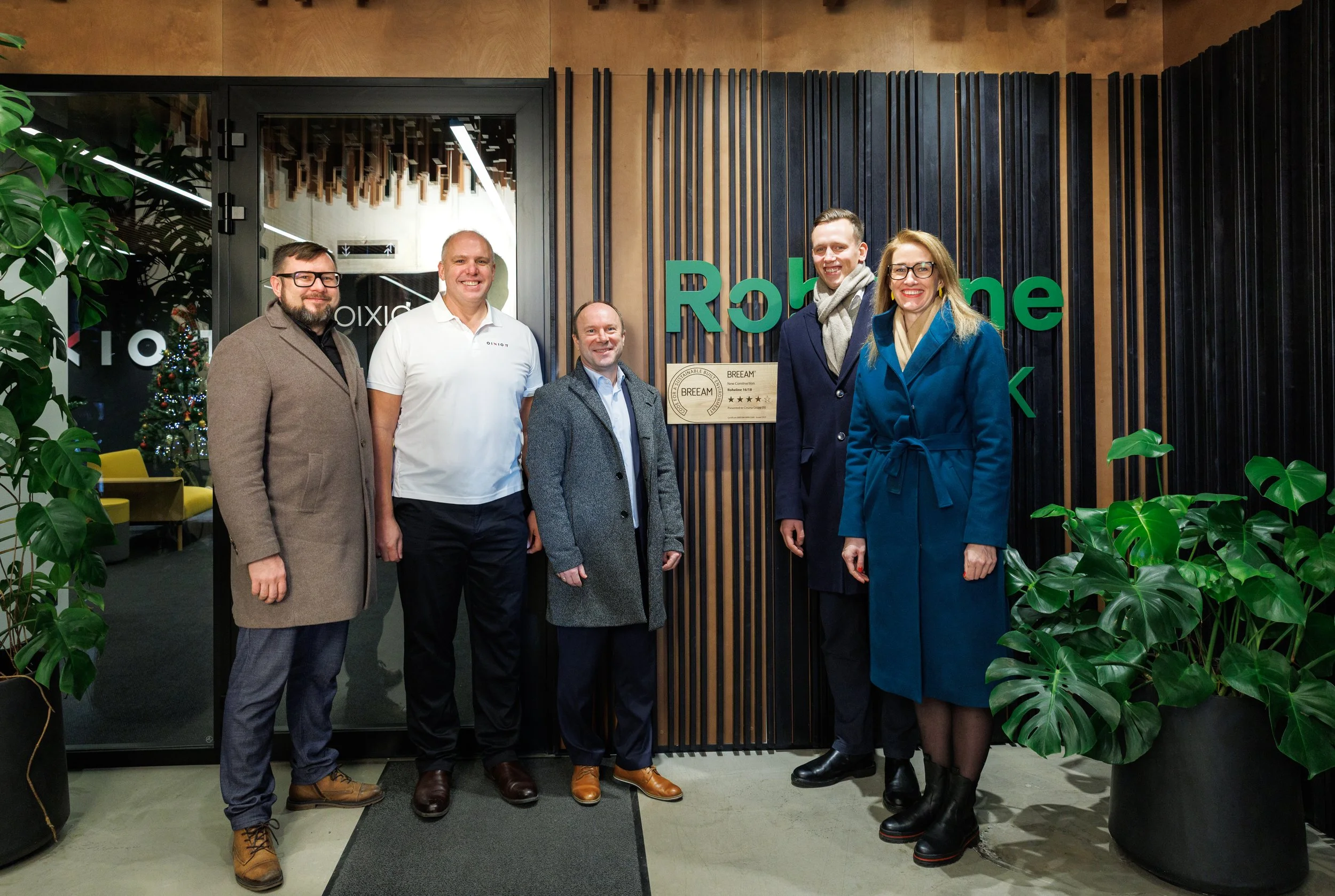 Esimestele Eestis valminud BREEAM “Excellent” taseme hoonetele anti Rohelises Pargis üle sertifikaaditahvlid