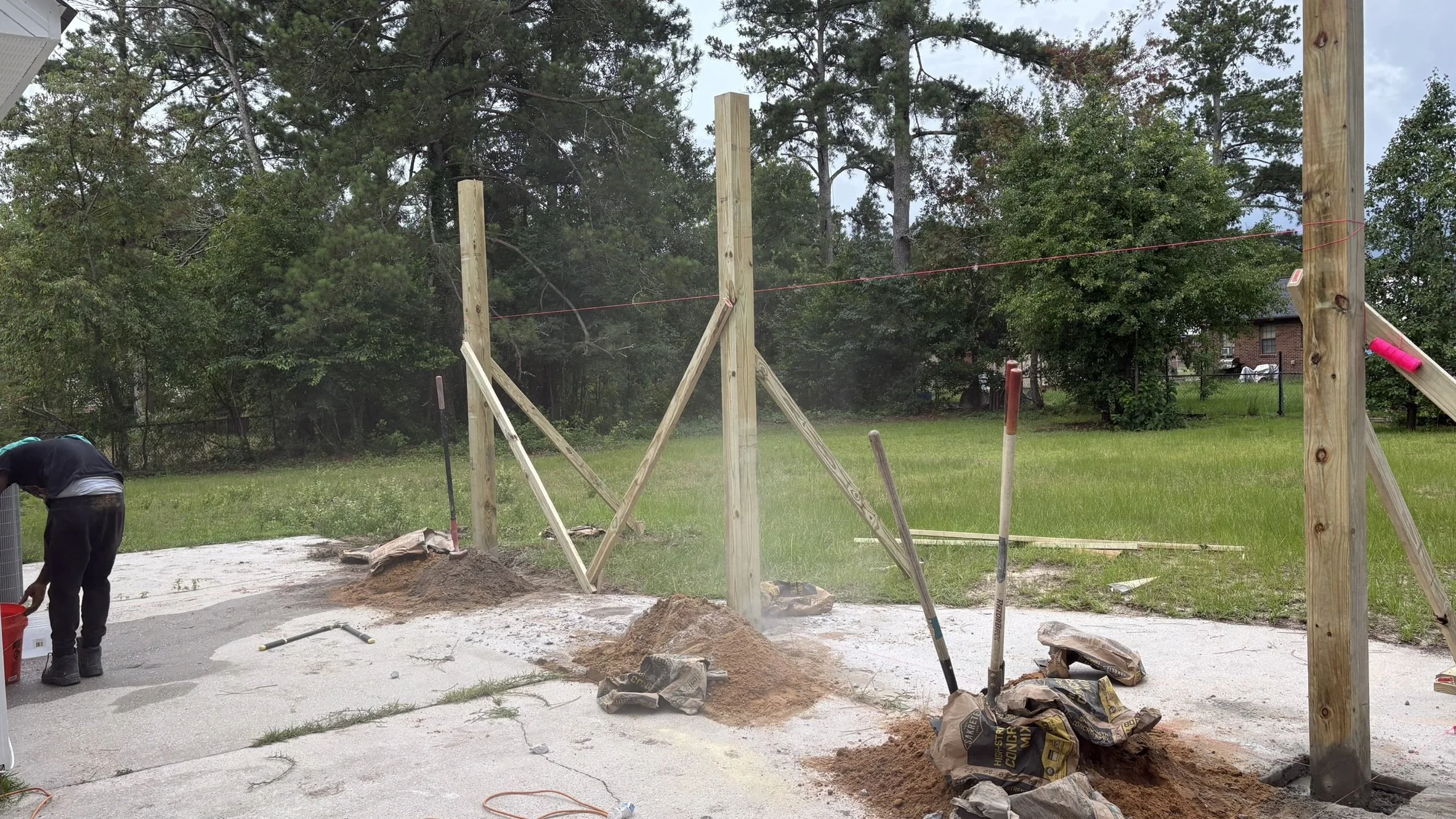 Patio Build during picture