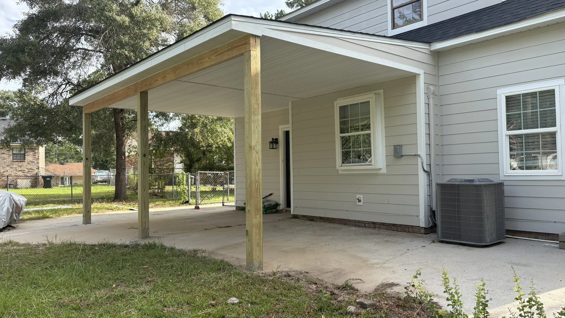 Patio Build matches the house