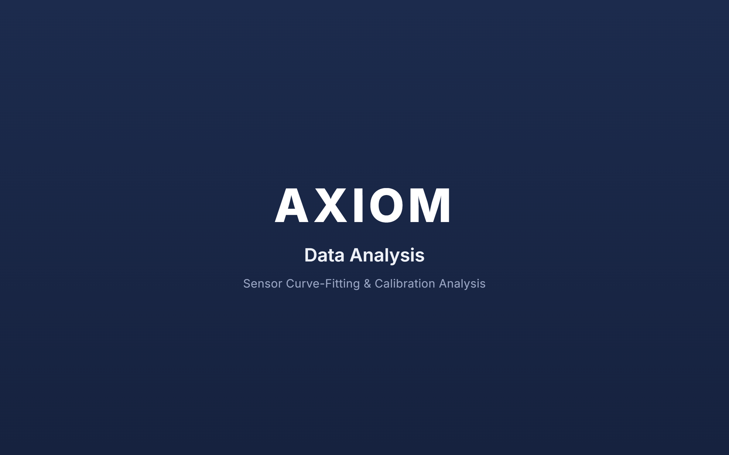 Image displaying the Axiom Temeprature Data Analysis Splash Screen