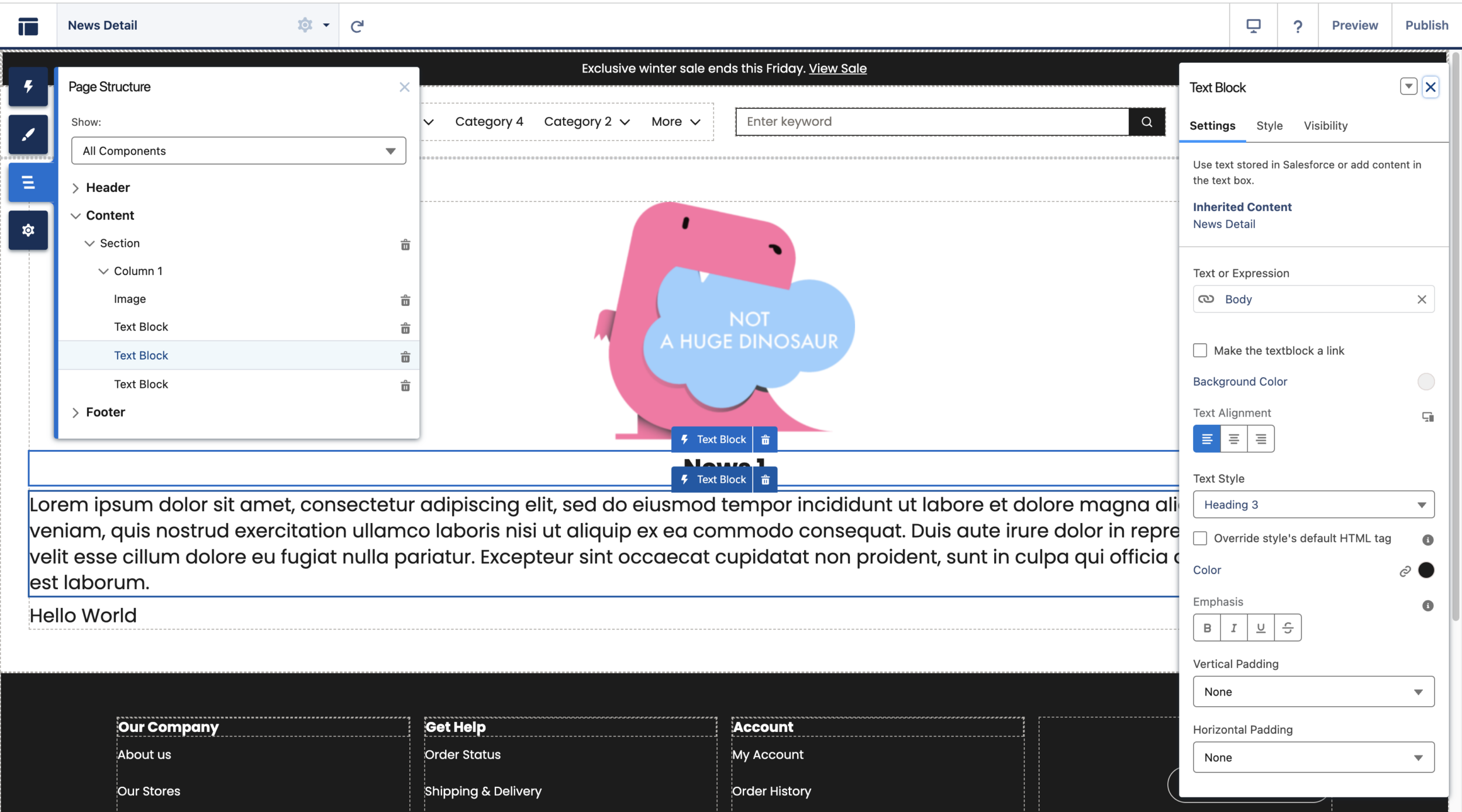 Text Block Component