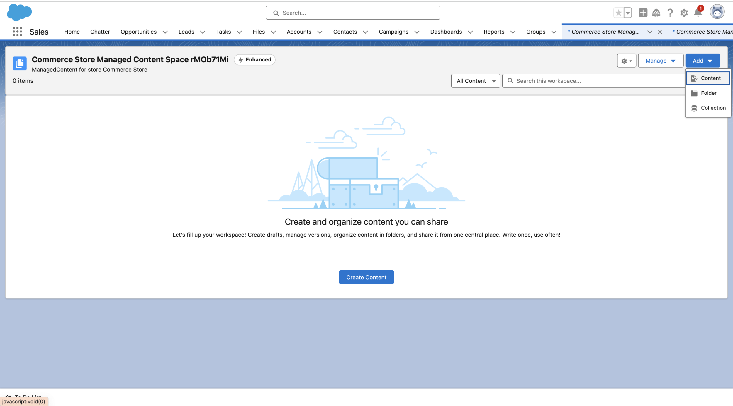 Managed Content Space 