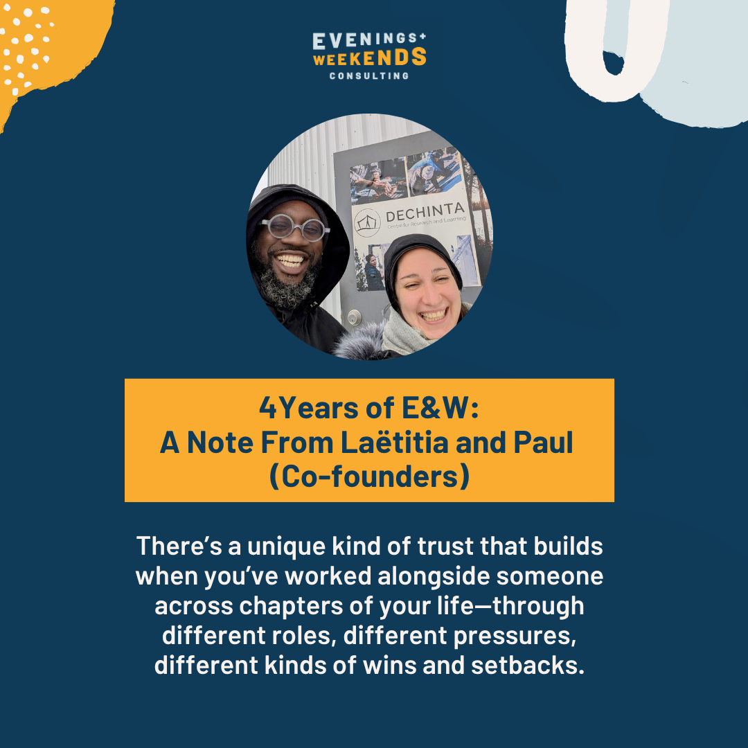 Four Years of Evenings &amp; Weekends: A Note from the Co-Founders