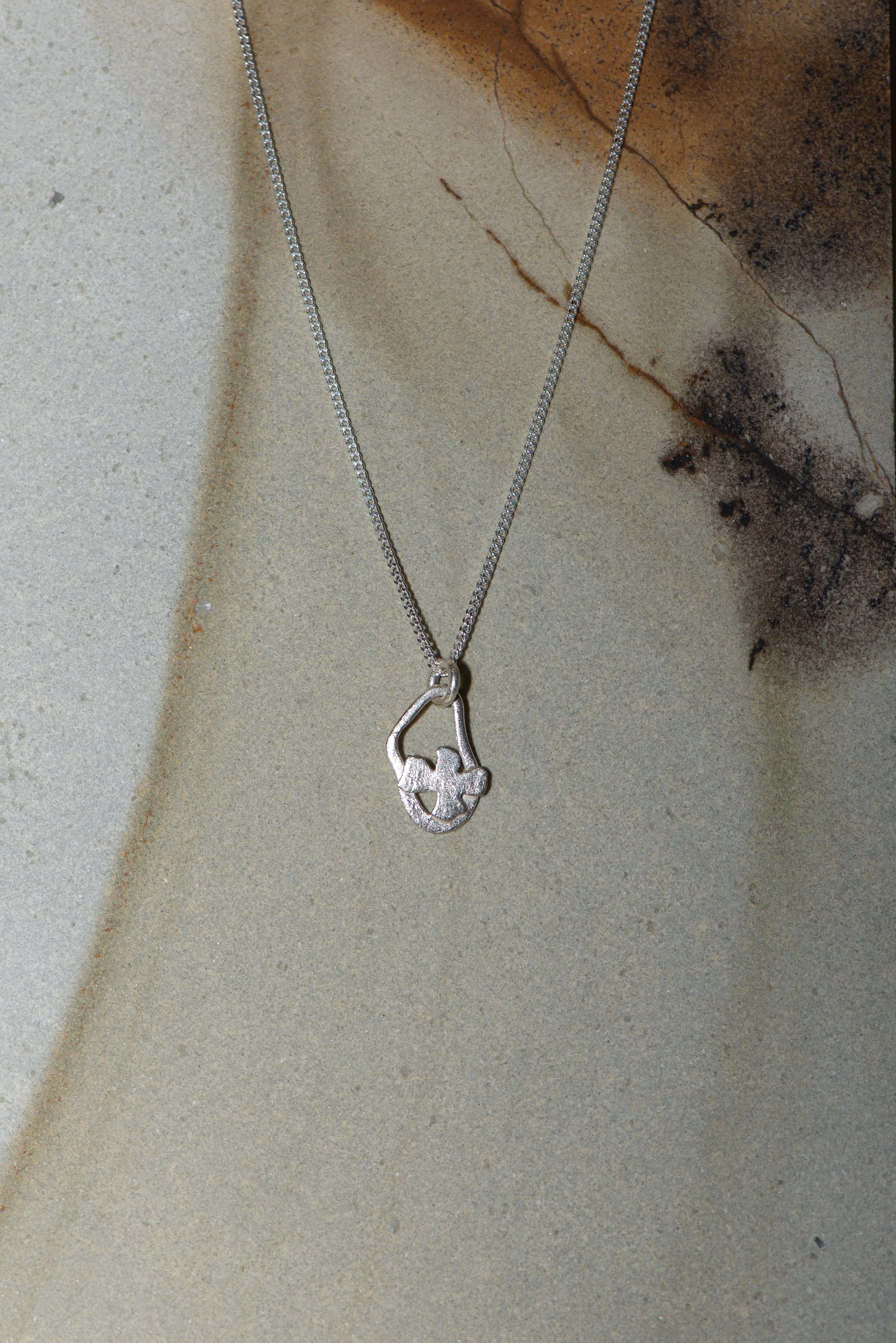 Frosted Flower Petal necklace
