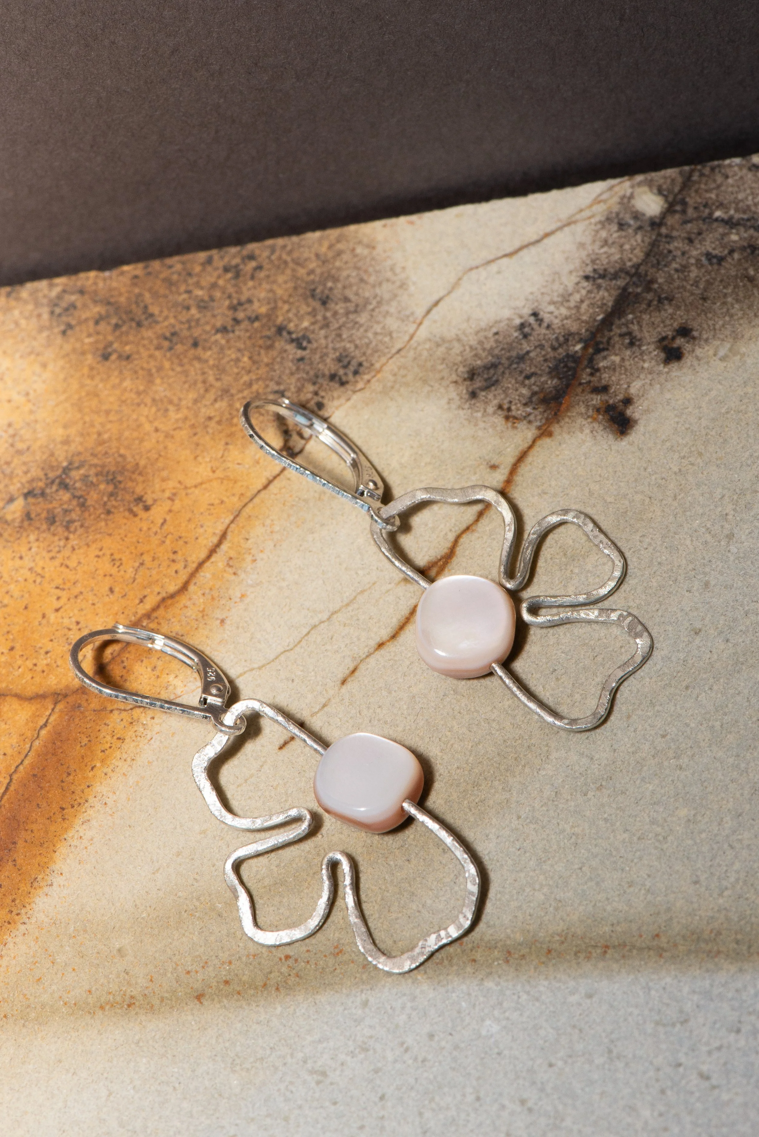 Frosted Flower medium earrings