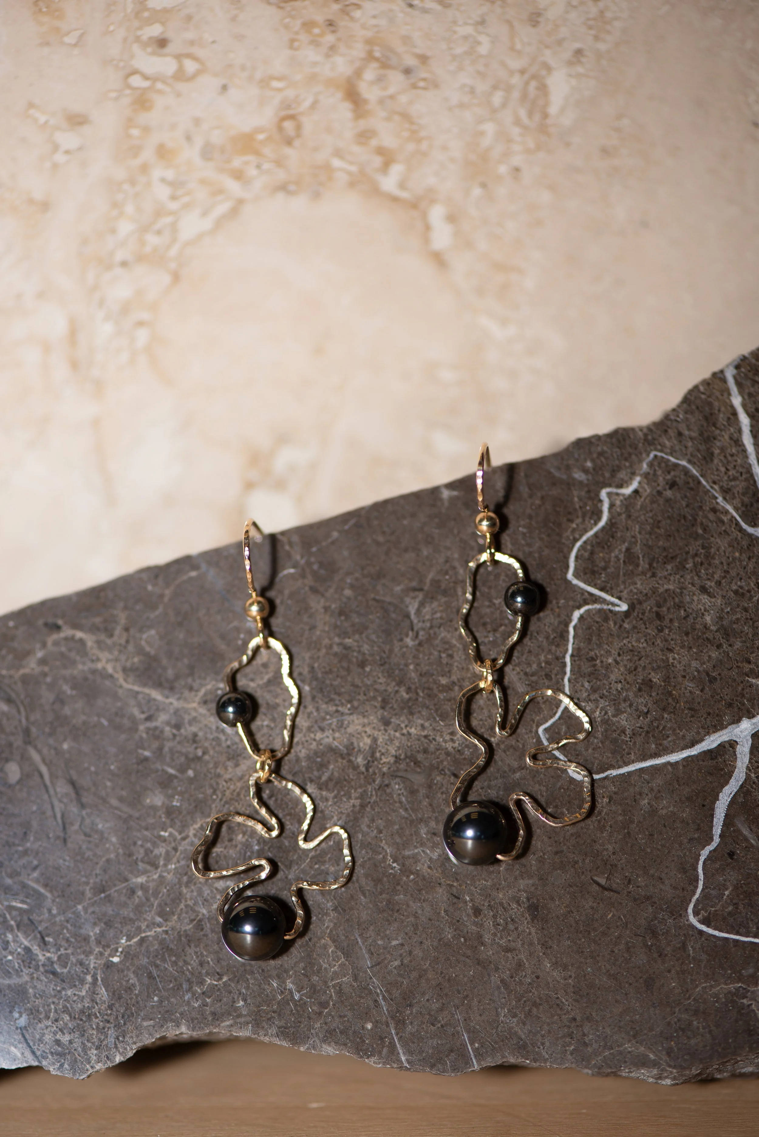 Double Flower Gold filled earrings
