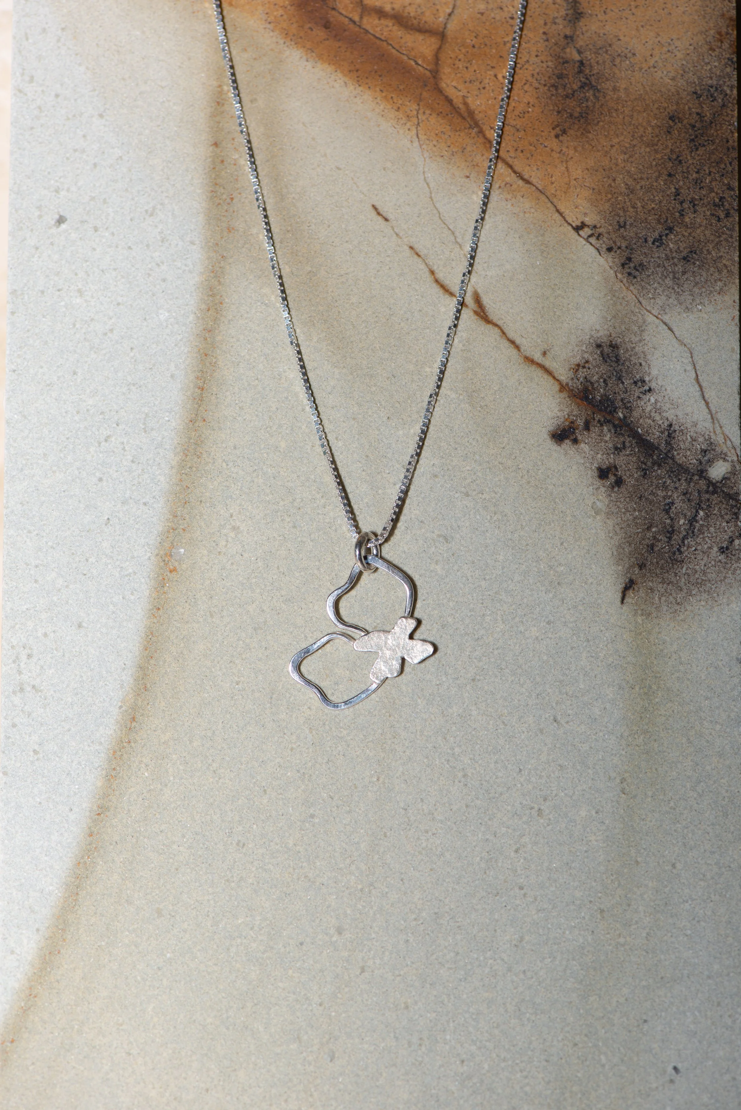 Frosted Peace Dove necklace