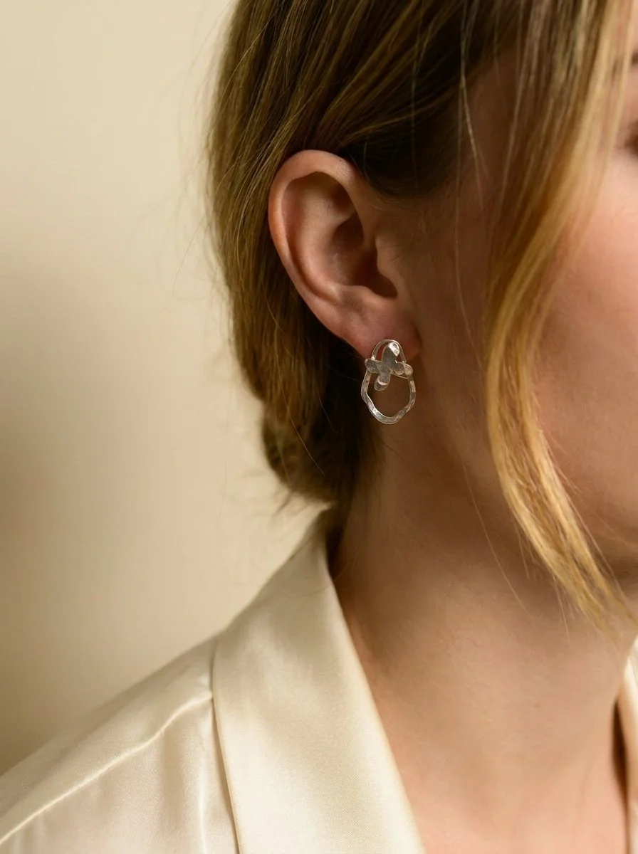 Flower Petal stud earring