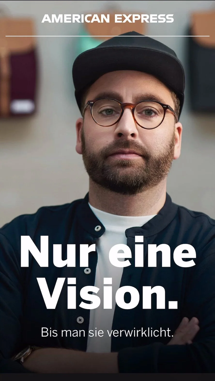 American Express “Bereit für Business” campaign portrait of Fitz & Huxley founder Lars Meßmann, with male grooming by Jenna Smith.