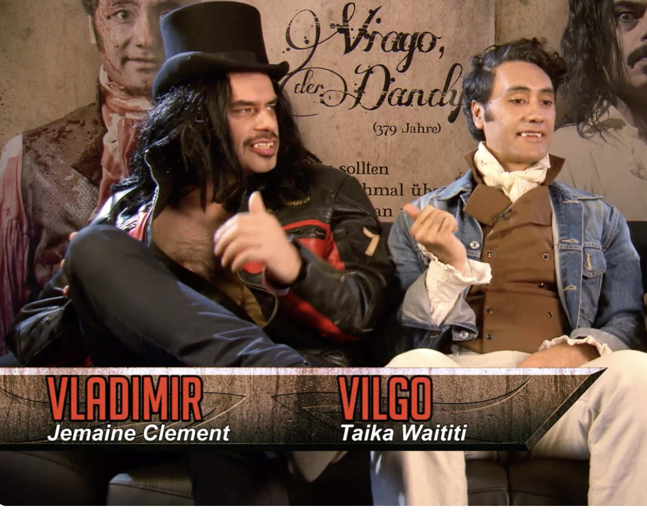 Hair & Makeup for Jemaine Clement & Taika Waititi. German release publicity including video interviews and promotional filming around Berlin