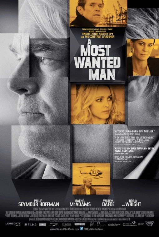 Official theatrical poster for A Most Wanted Man, the 2014 espionage thriller directed by Anton Corbijn.