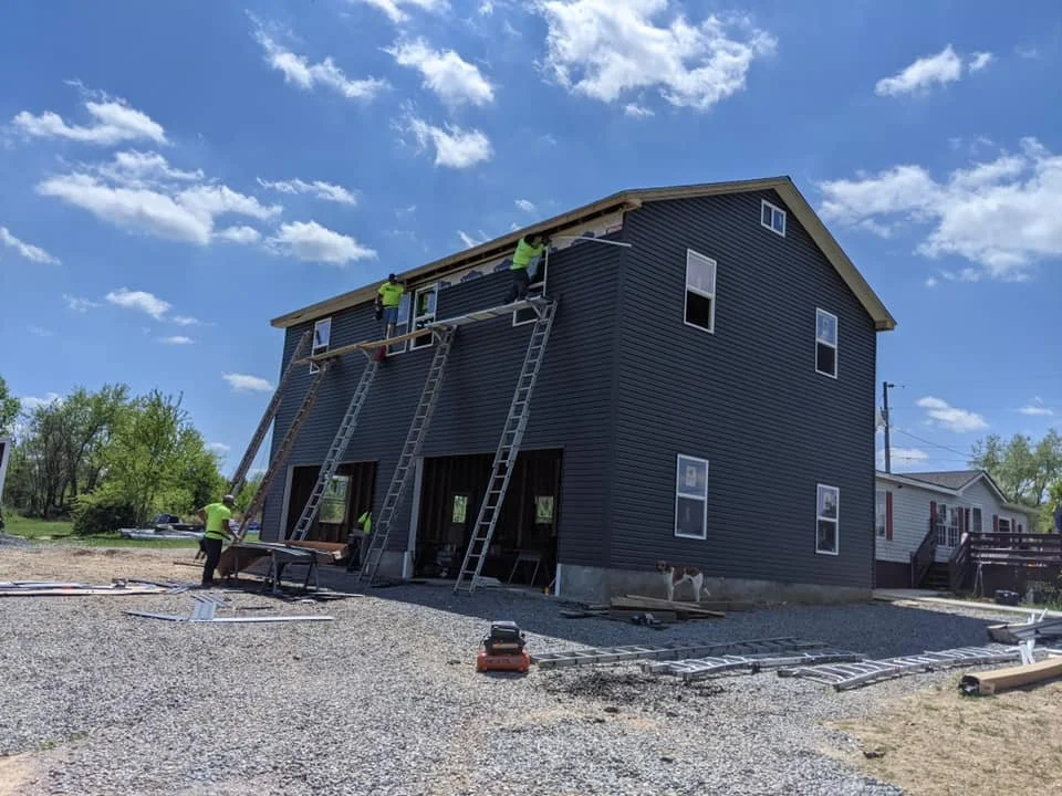 Gutter installation on a residential property in Gallatin, Tennessee