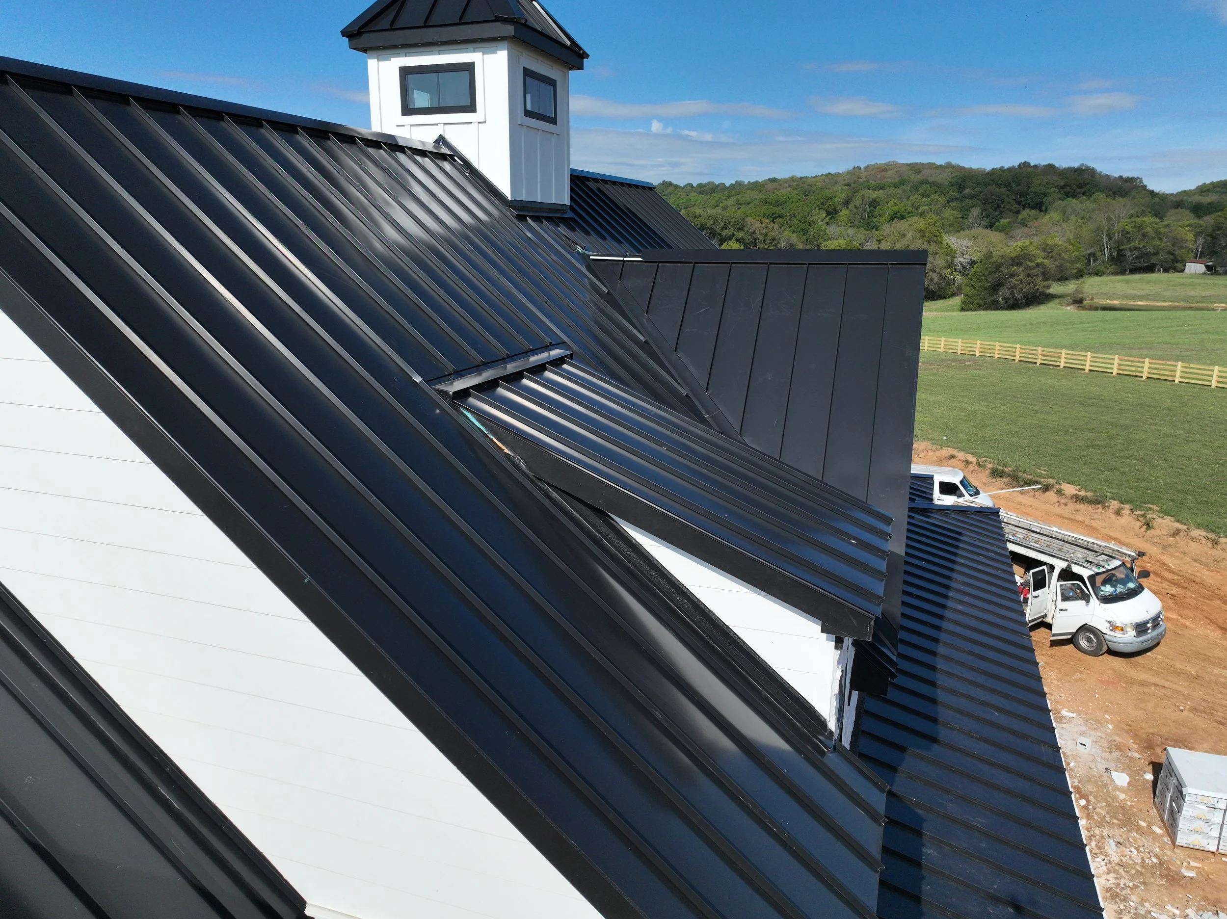 Standing seam metal roof on a residential property in Gallatin, TN