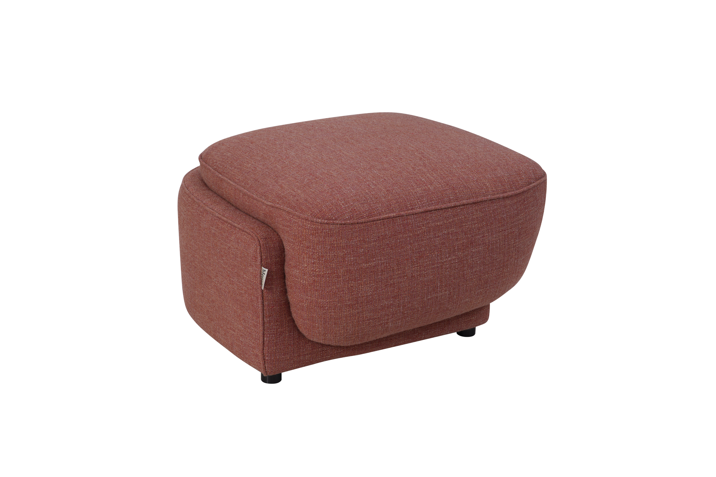 TERRACOTTA UPHOLSTERED OTTOMAN