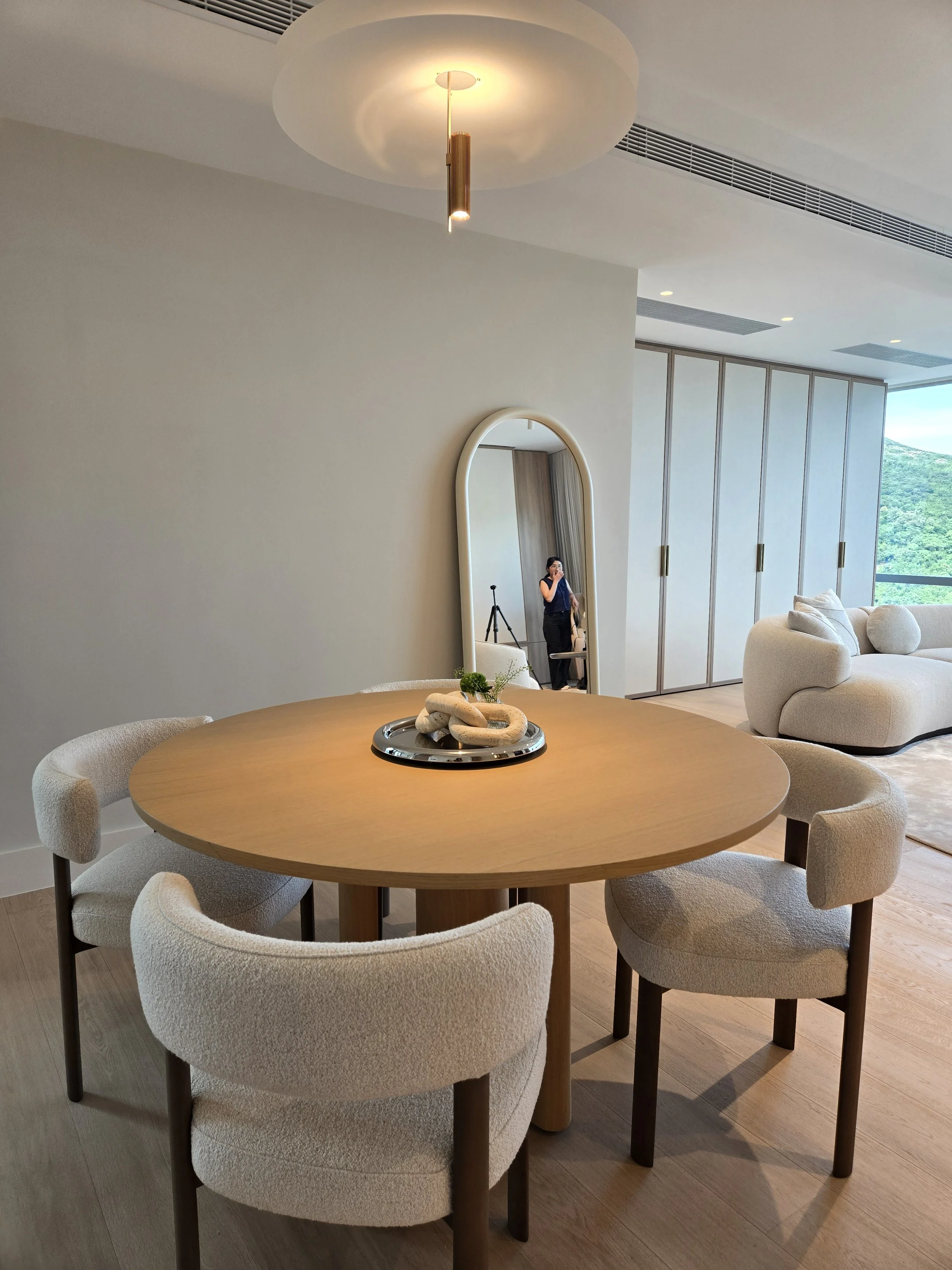 Sculptural Round Dining Table