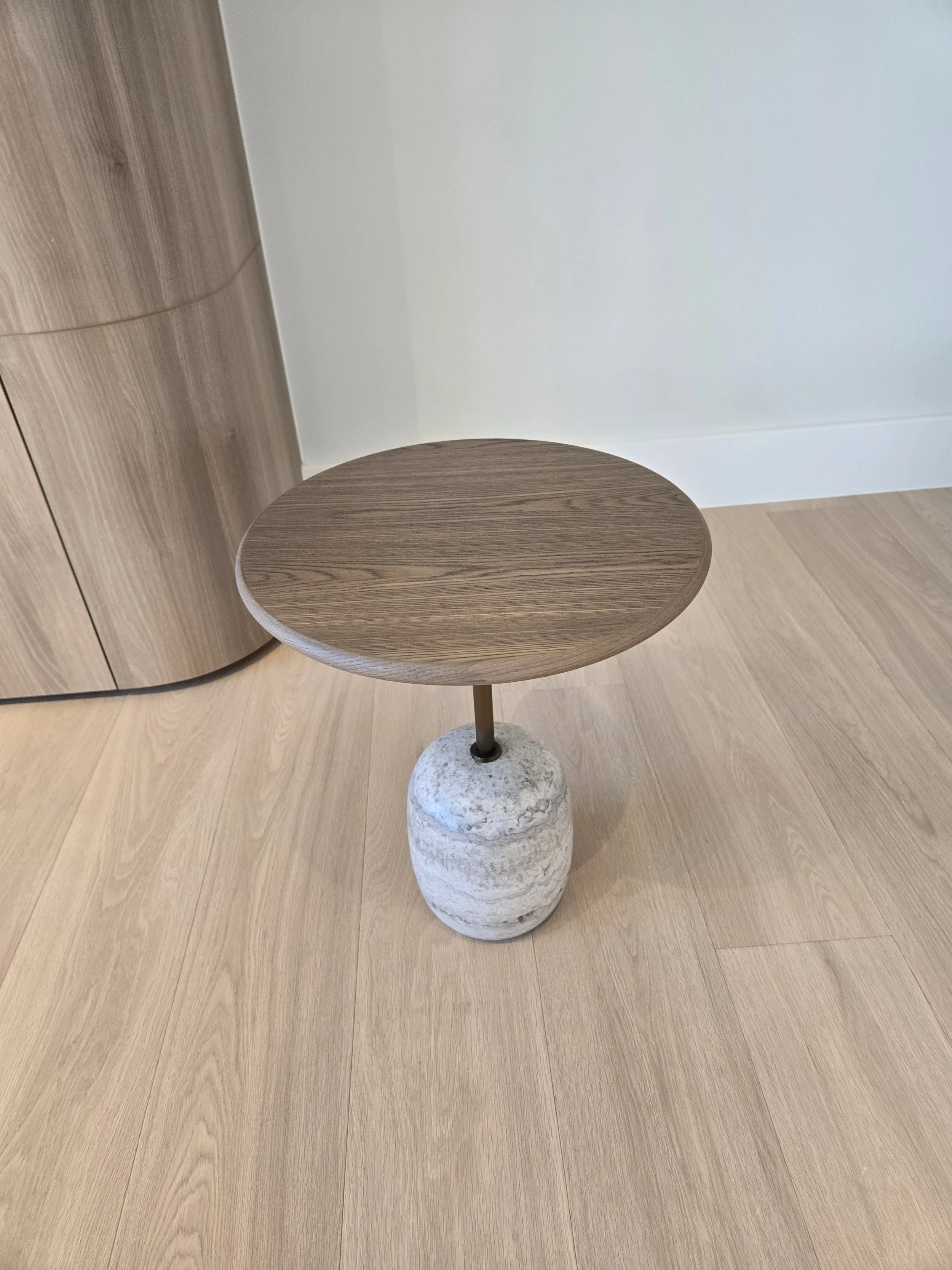 Round Stone Side Table