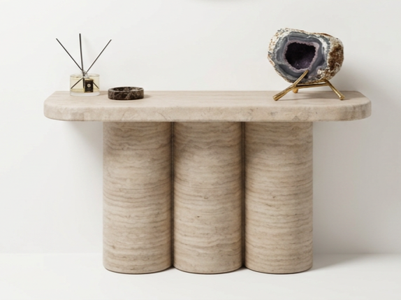 Traverntine Console Table