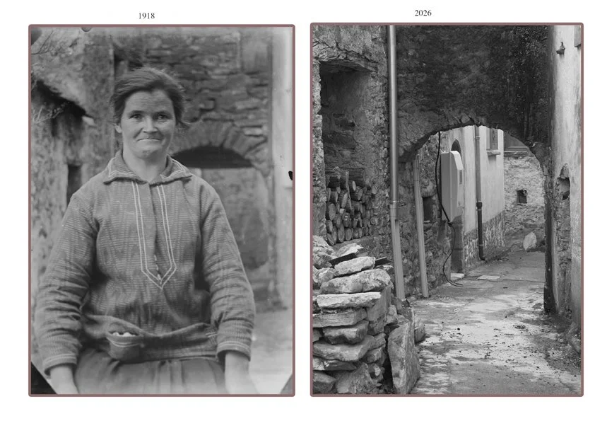 Escagnès 1918 et aujourd’hui – rue ancienne et actuelle | Archives Milhé