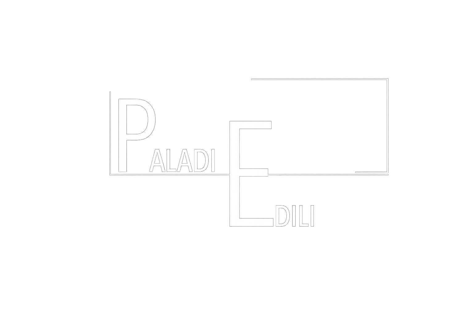 Schema di un piano di un edificio, con le sezioni chiamate 'PALADI' e 'DILI'.