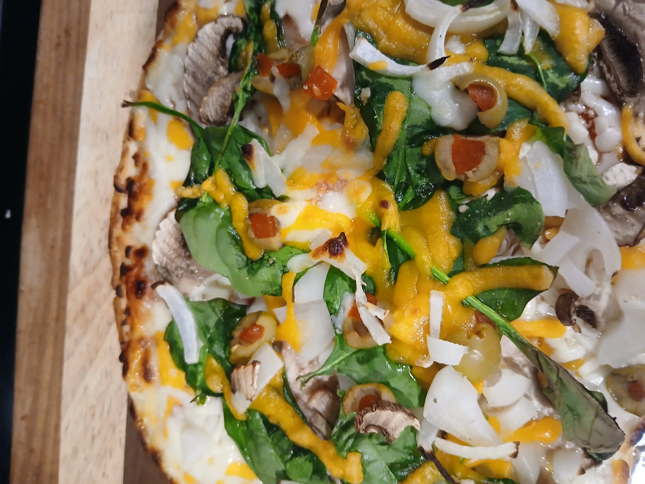 Aunty BAY-BAY'S  Homemade spinach pizza