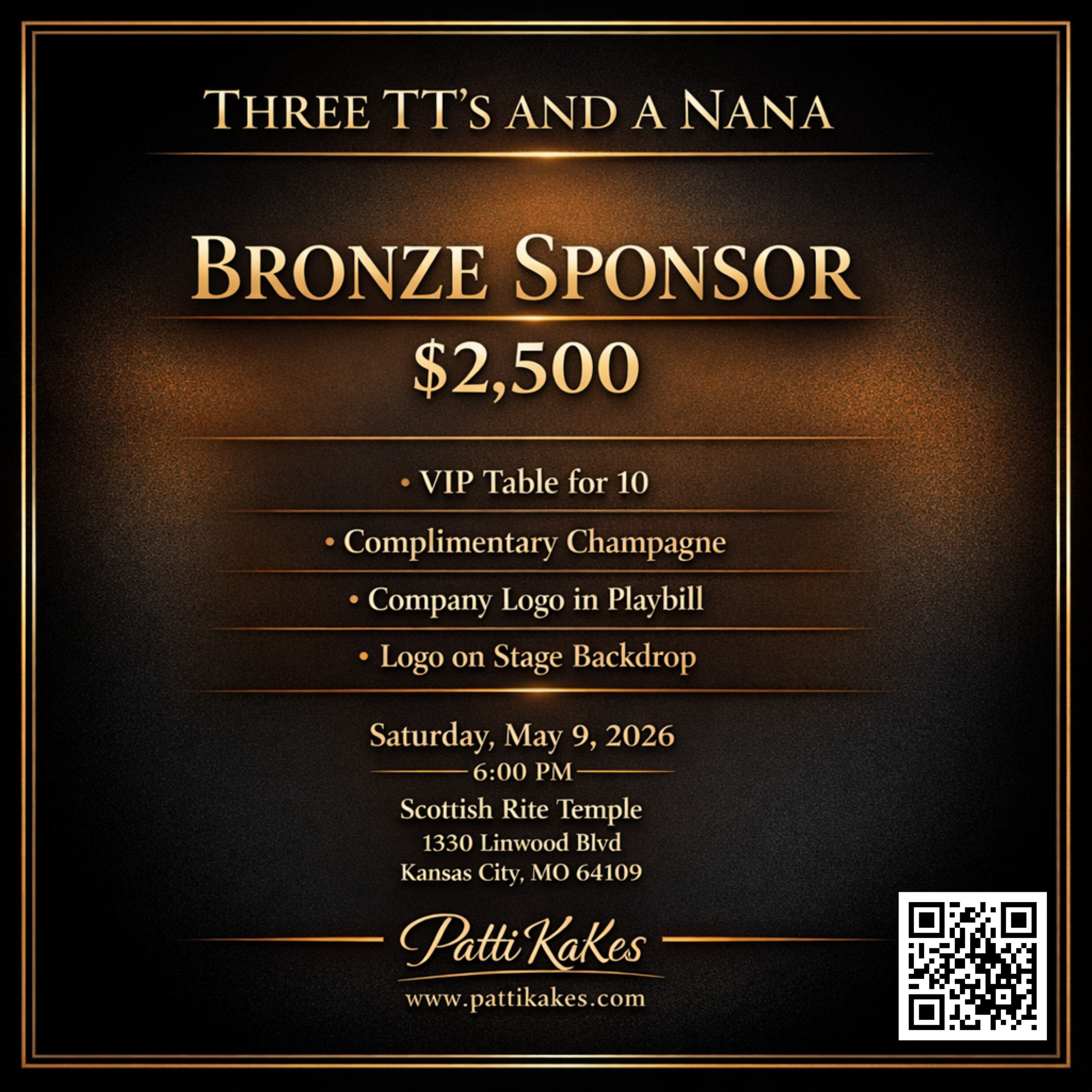 BRONZE SPONSOR — $2,500