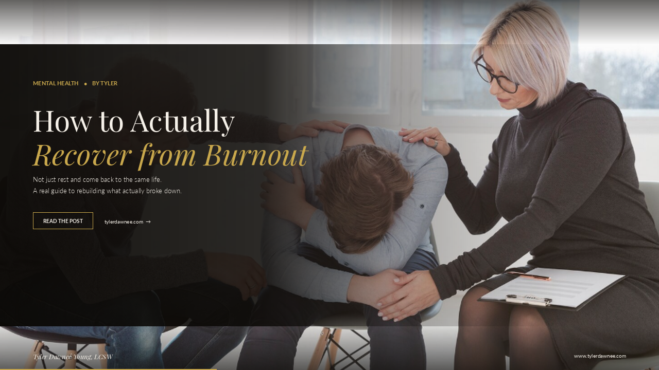 How to Actually Recover from Burnout (When Rest Isn't Enough)