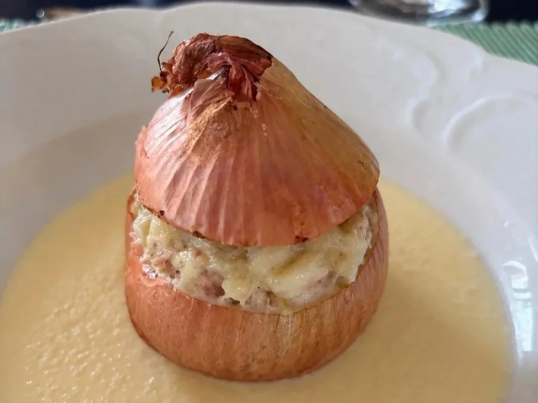 Carbonara-Style Stuffed Onions