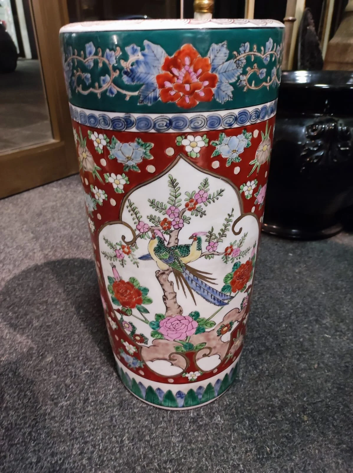 Porcelain rouleau vase, China, early 20th century
