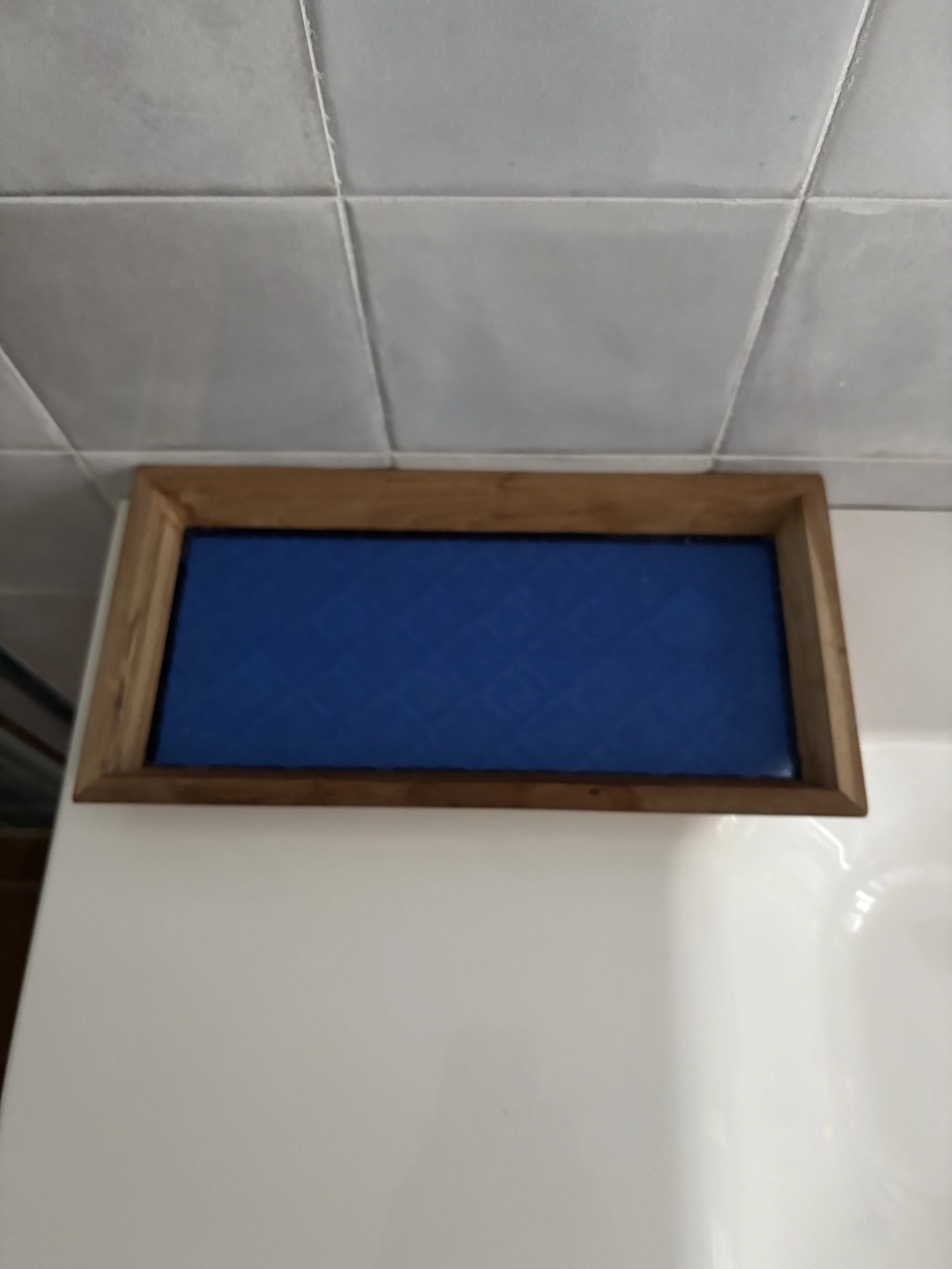 Thai glass tray - Blue