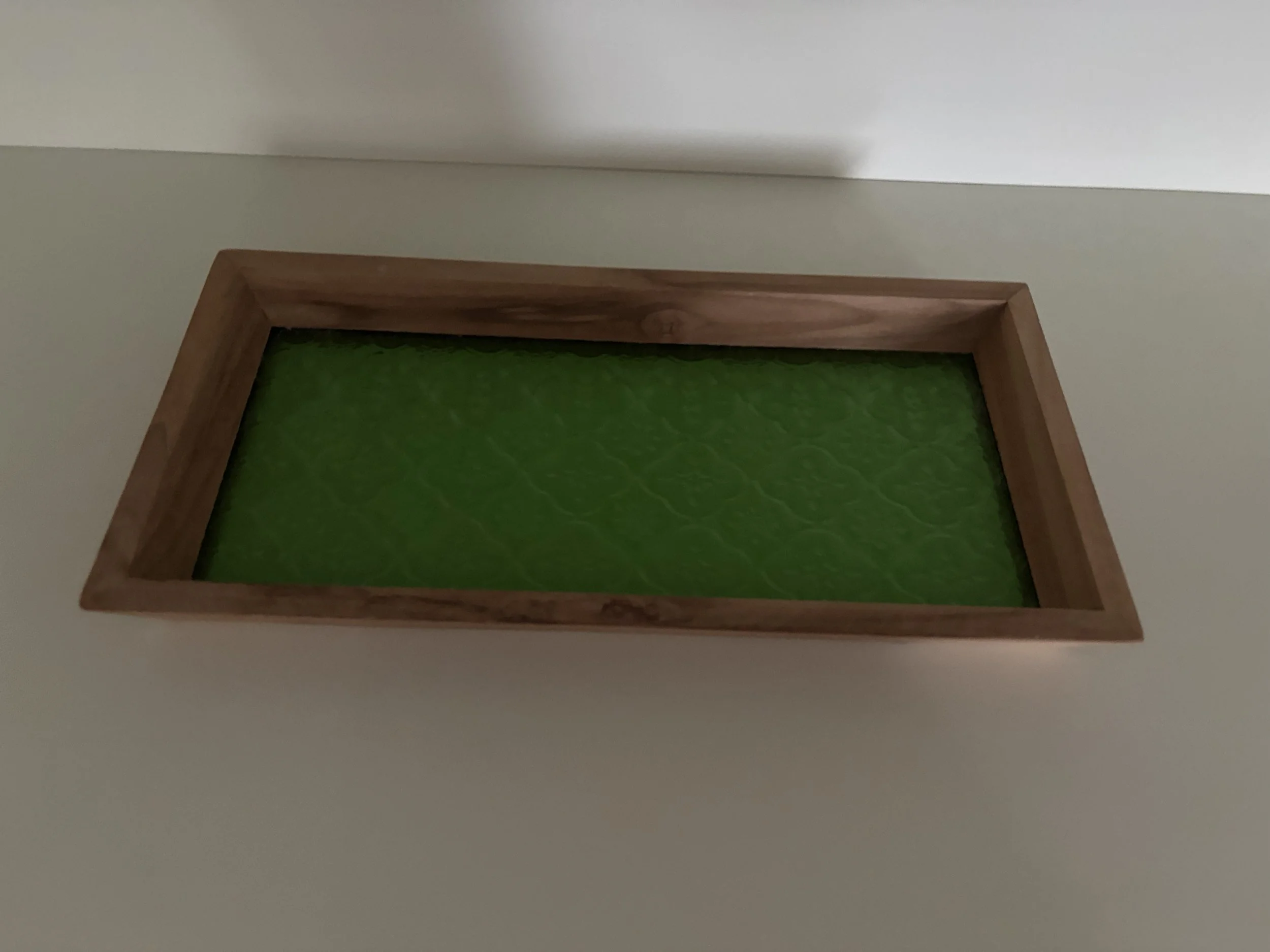 Thai glass tray - Green