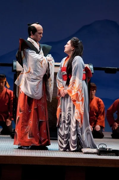 David Krohn (Yamadori) and Patricia Racette (Cio-Cio-San) in Puccini’s Madama Butterfly, 2012 © Elise Bakketun
