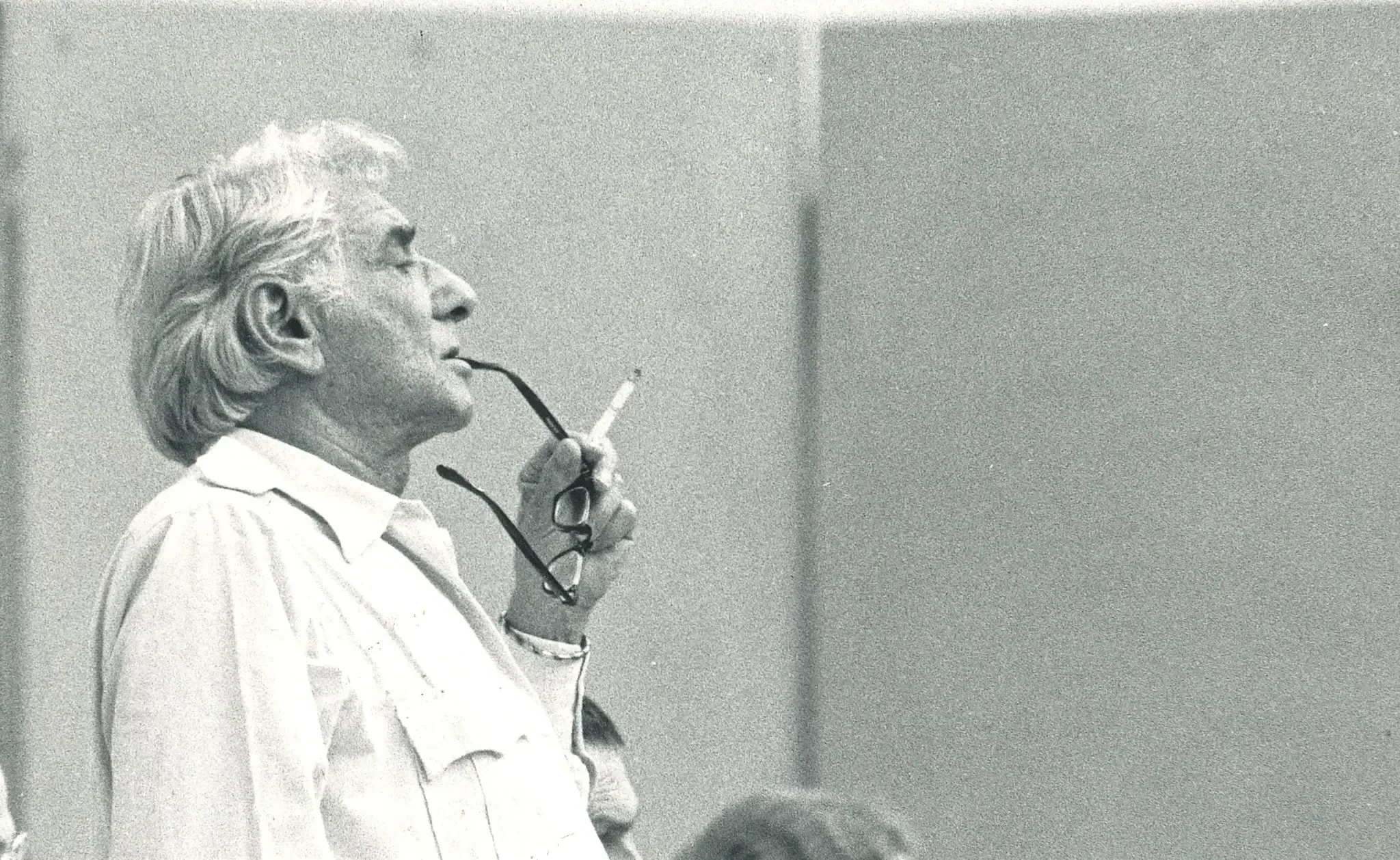 Leonard Bernstein at HGO in rehearsal for the 1983 world premiere of his opera A Quiet Place