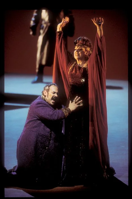 Peter Kazaras (Herod) and Joyce Castle (Herodias) in Strauss’ Salome, 2002. © Gary Smith
