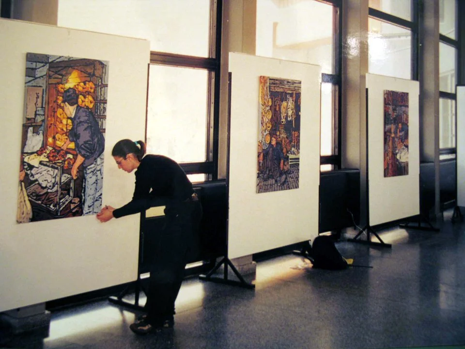 "Workers of theArmenian district" 7 Works. Exhibited at IAEA Art Club, United Nations Building Vienna Austria 2004