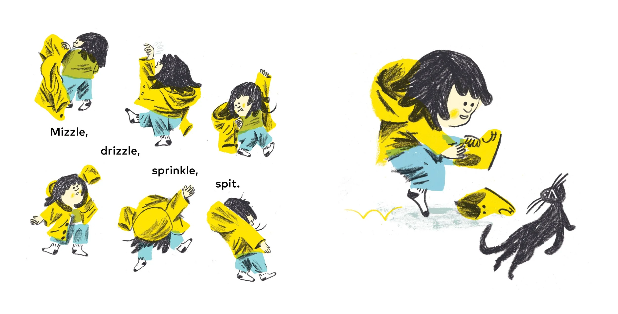 Mizzle, Drizzle, Sprinkle, Spit.