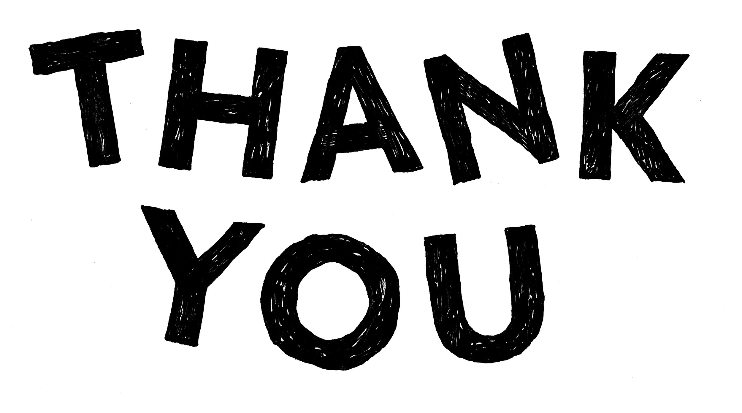 Typography for thank you messages on postal orders