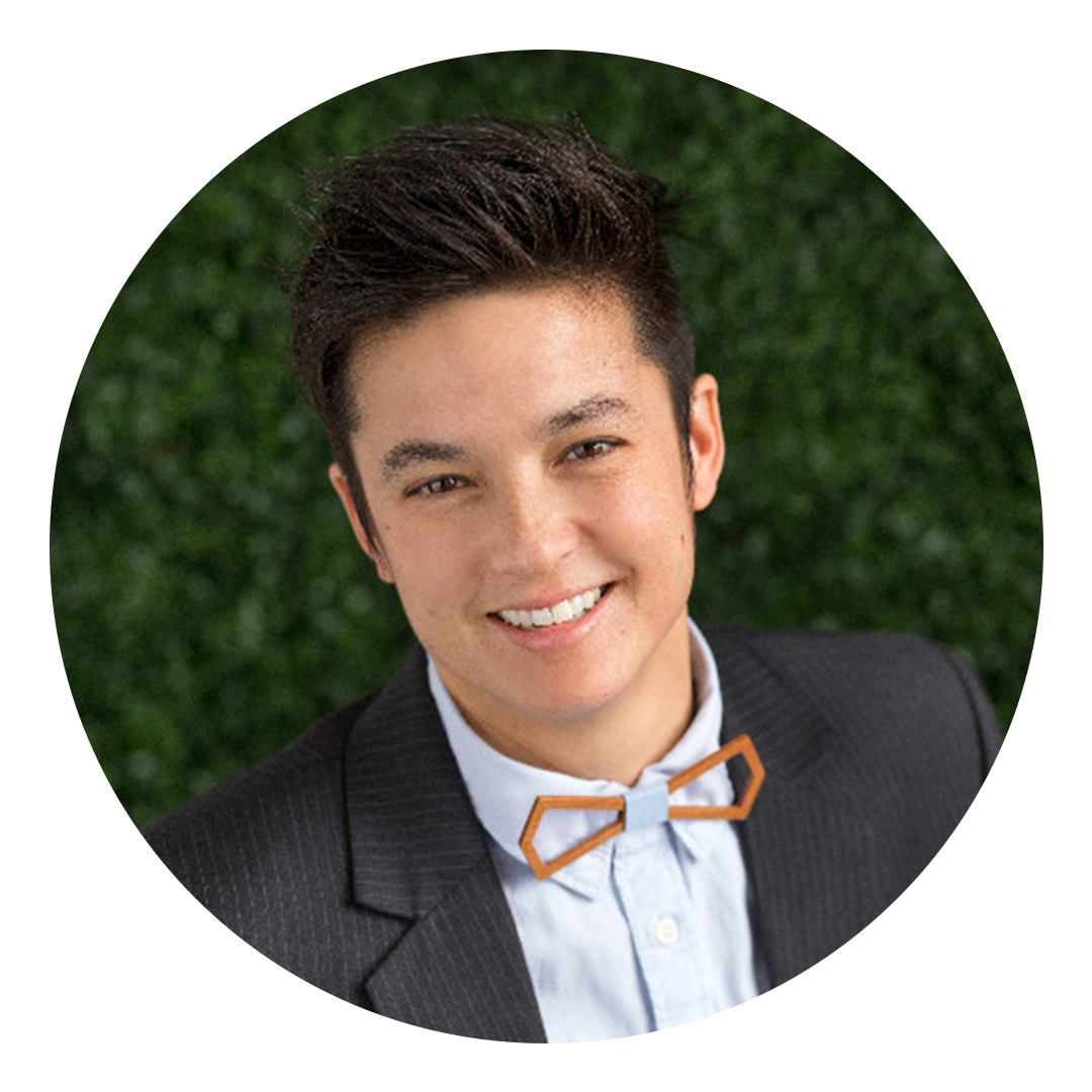 Image of transgender person of Filipino descent with a quirky bowtie