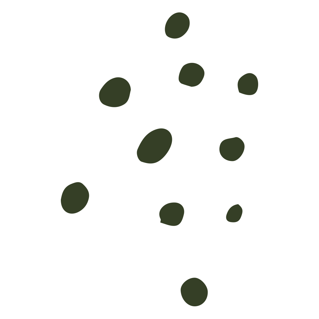 dark green dots in a random pattern