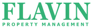 Logo of Flavin Poultry Washington with green and black text.
