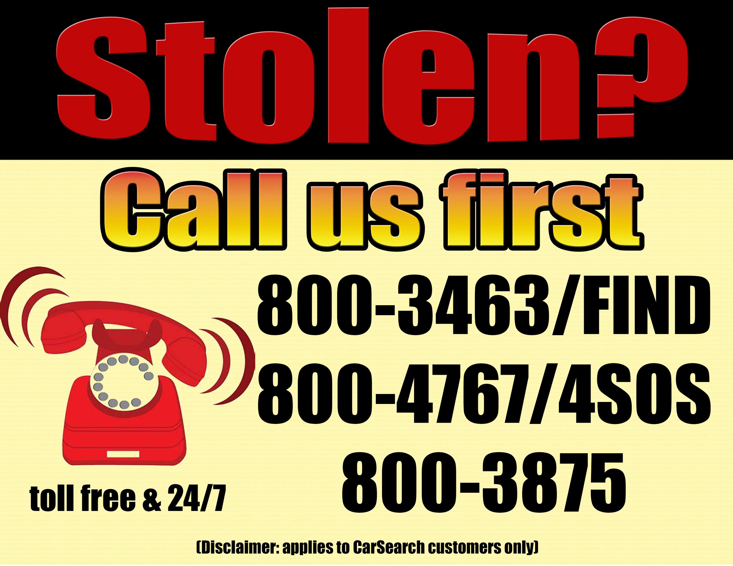 Stolen Car? Call Us