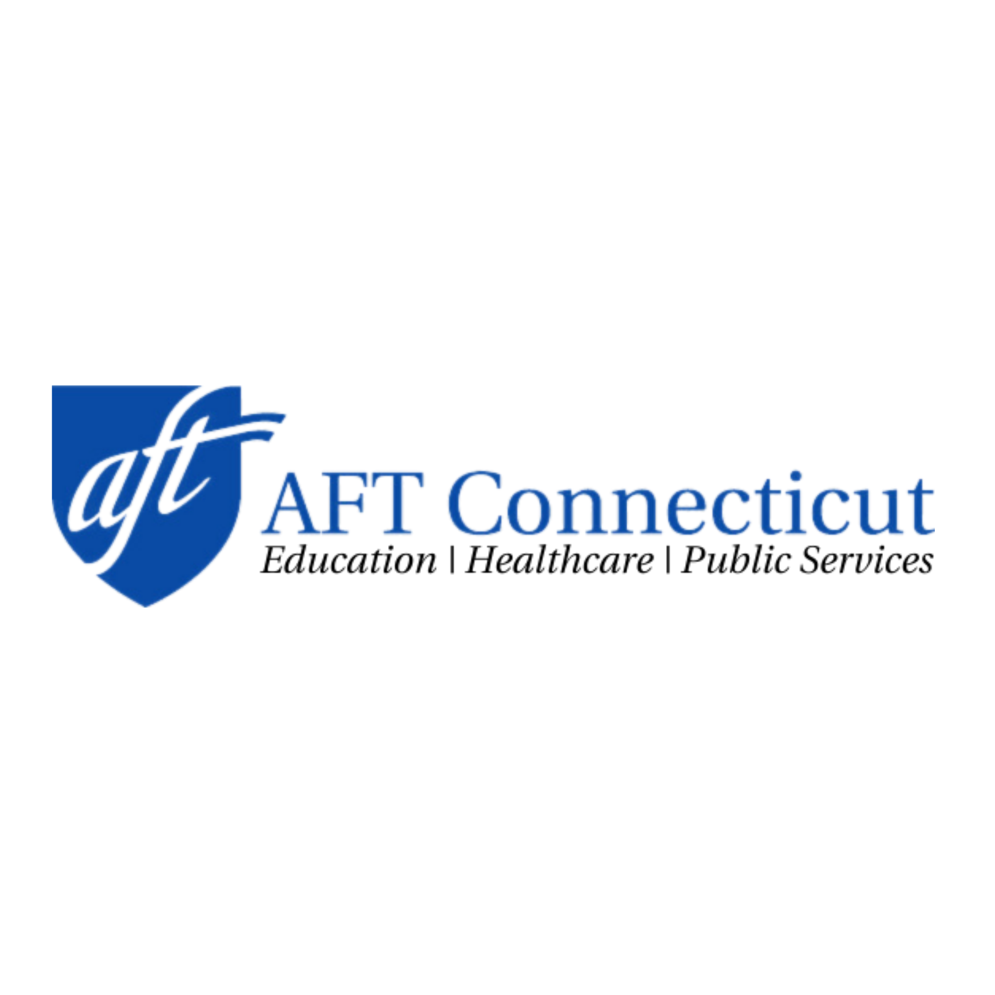 Logo of AT&T Connecticut with blue shield and white stylized "AT" letter, company name in blue.