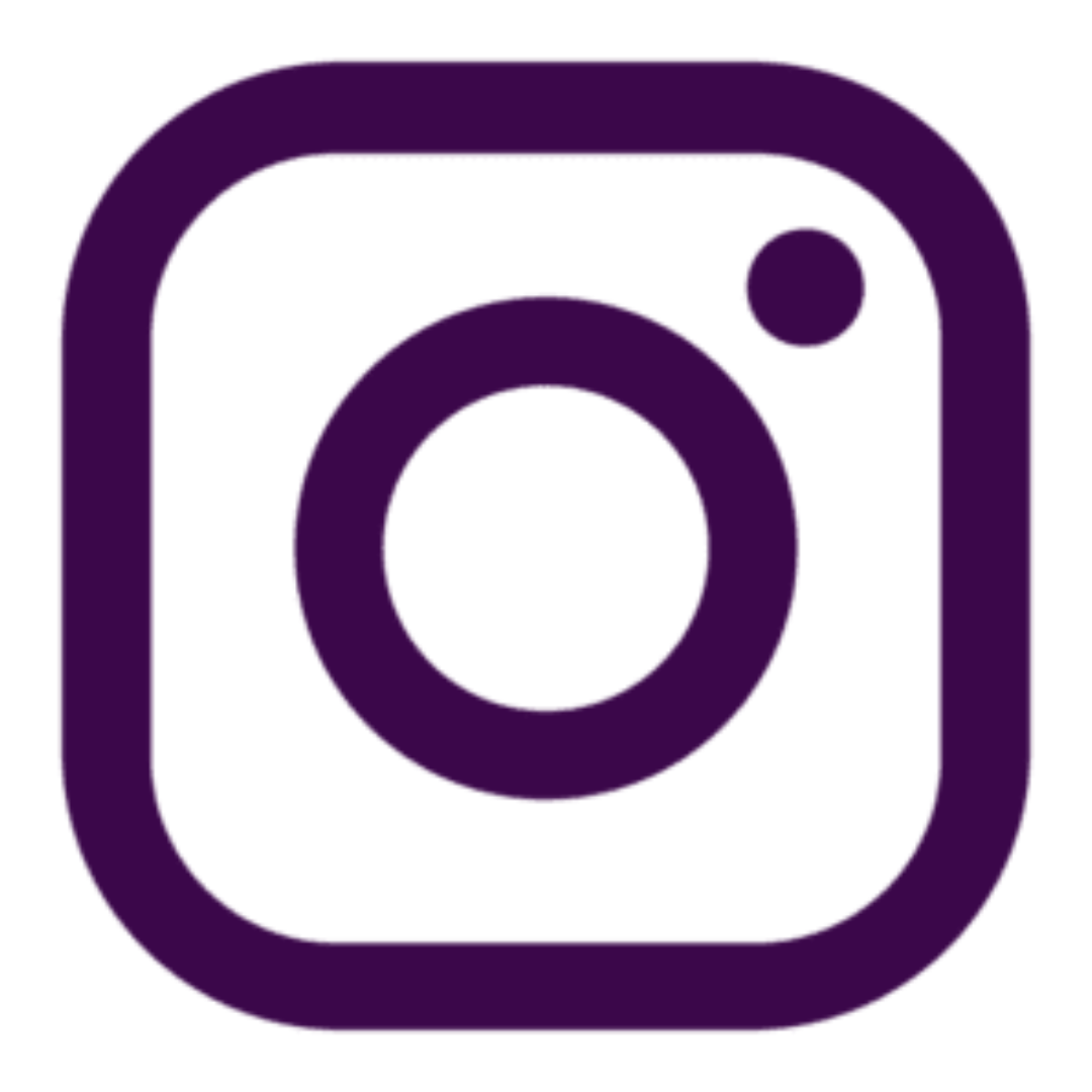 The Instagram logo in purple and black.