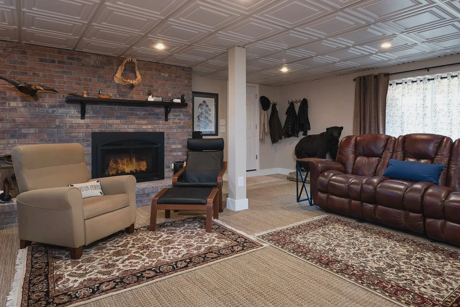 Finished basement space