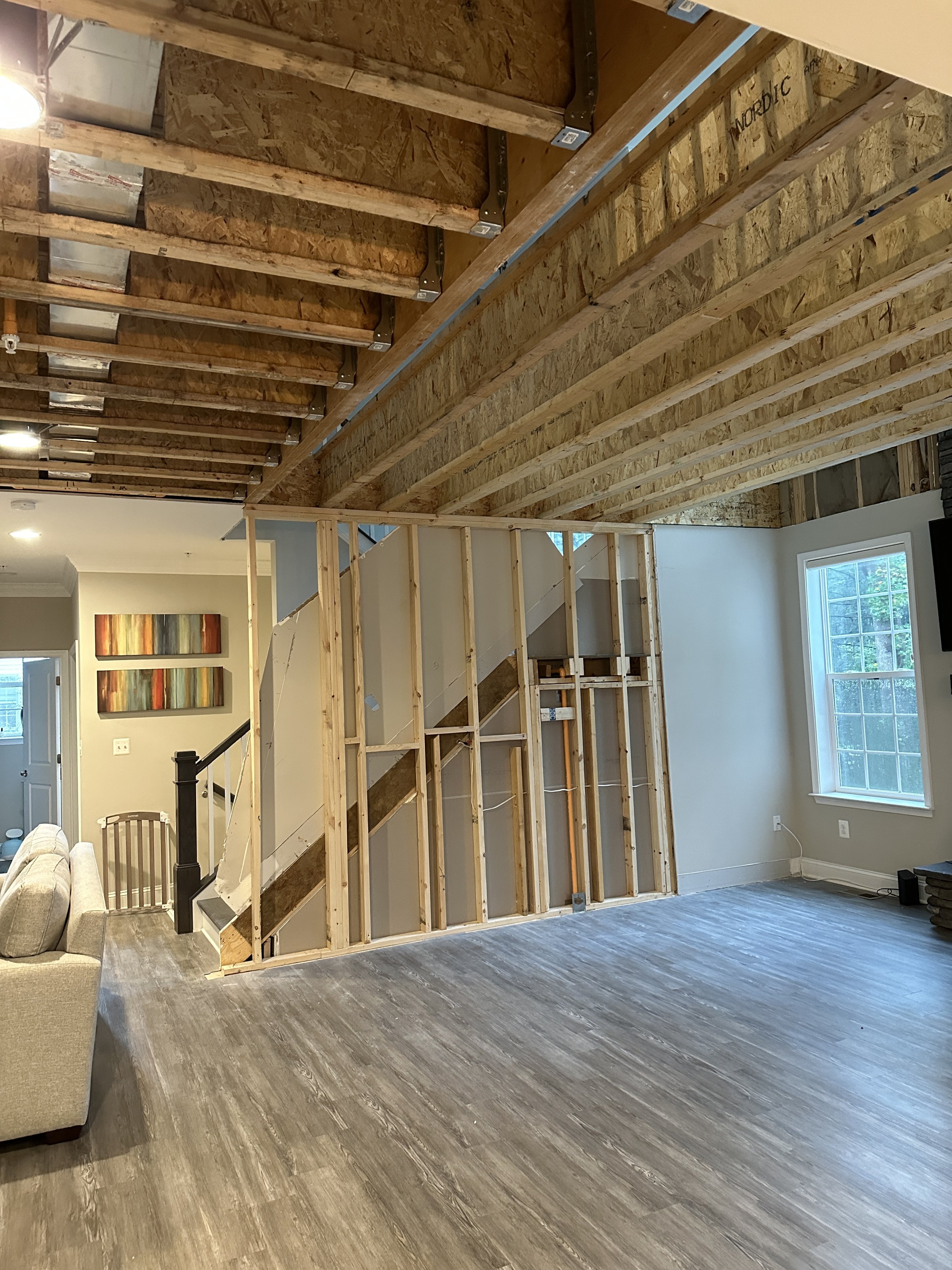 Interior remodeling and finish carpentry project