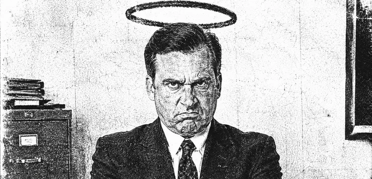 Scuzzy xerox image representing the halo effect and business success