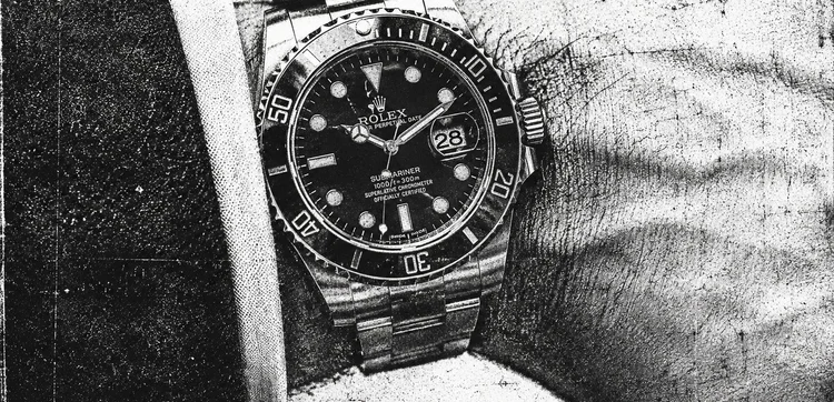 Scuzzy xerox image representing status signalling and luxury branding