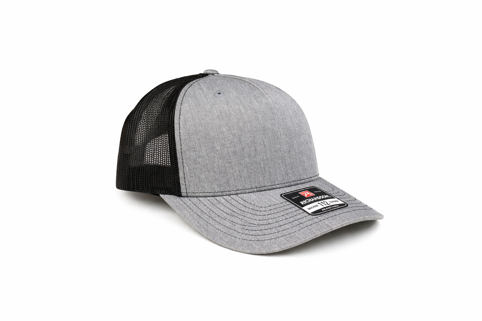 Richardson Black and Heather 5 Panel Trucker Hat