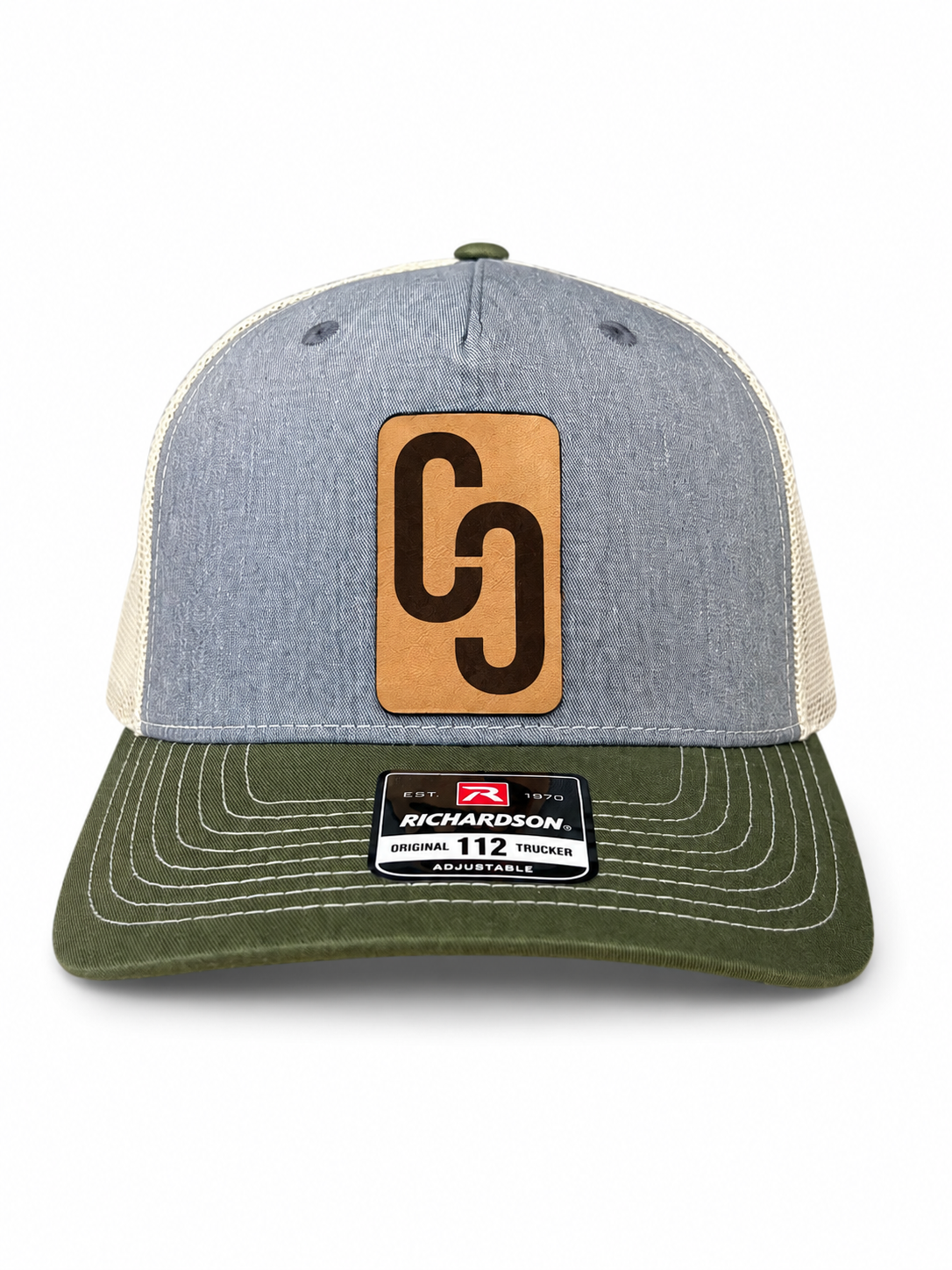 Logo Leather Patch Trucker Cap