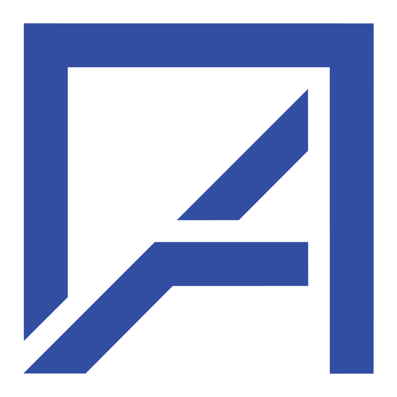 Ein Logo mit blauen und schwarzen geometrischen Formen, das eine stilisierte Zahl '2' darstellt.