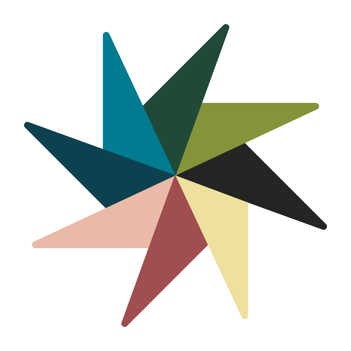 Colorful 3D pie chart with multiple segments in shades of blue, green, pink, black, and yellow.